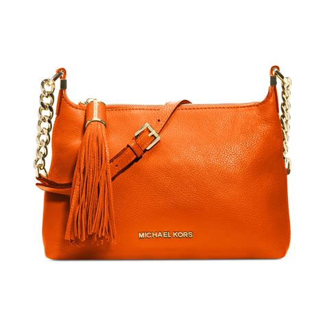 michael kors mini messenger bag orange|Michael Kors Messenger bag women.